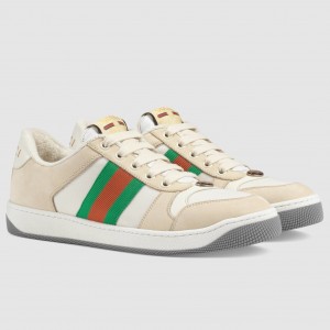 Gucci Women's Screener Sneakers in Leather and Nylon