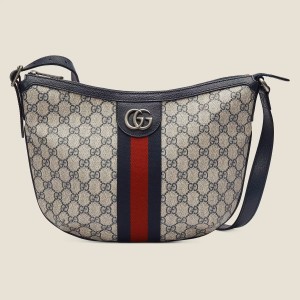 Gucci Ophidia GG Small Crossbody Bag in Blue Supreme Canvas