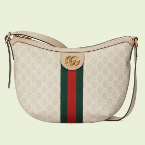 Gucci Ophidia GG Small Crossbody Bag in White Supreme Canvas