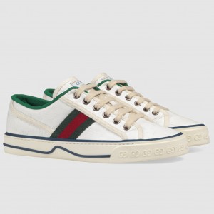 Gucci Women's Tennis 1977 Sneakers in White GG Fabric