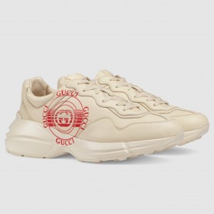 Gucci Men's Rhyton Sneakers with Interlocking G Print