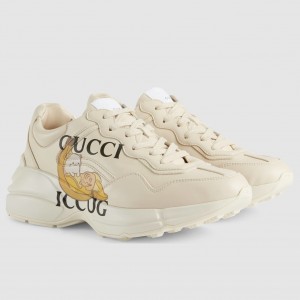 Gucci Women's Rhyton Sneakers with Bananya Print