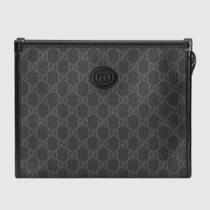 Gucci Beauty Case in Black GG Supreme with Interlocking G