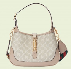 Gucci Jackie 1961 Small Bag in White GG Supreme Canvas