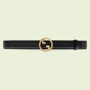 Gucci Blondie Belt 30MM in Black Leather