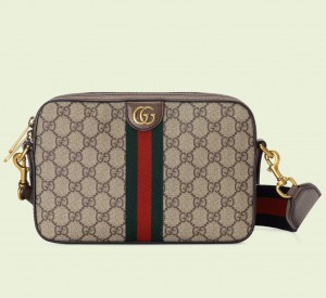 Gucci Ophidia GG Crossbody Bag in Beige Supreme Canvas