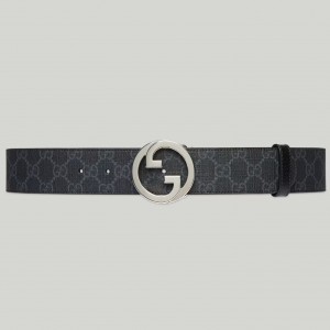 Gucci Blondie Belt 40MM in Black GG Supreme Canvas