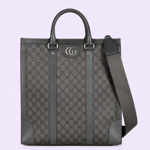 Gucci Ophidia Medium Tote Bag in Grey GG Supreme Canvas