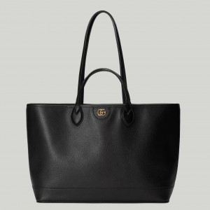 Gucci Ophidia Medium Tote Bag in Black Calfskin