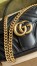 Gucci GG Marmont Small Shoulder Bag in Black Chevron Leather