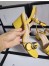 Gucci Marmont Sandals 75mm in Pastel Yellow Leather