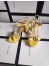 Gucci Marmont Platform Sandals 115mm in Yellow Leather