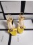 Gucci Marmont Platform Sandals 115mm in Yellow Leather