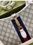 Gucci Jackie 1961 Small Bag in GG Canvas with White Leather Trim
