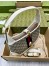 Gucci Jackie 1961 Small Bag in GG Canvas with White Leather Trim