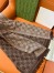 Gucci Double GG Jacquard Wool Scarf in Beige and Brown