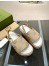 Gucci Platform Sandals in GG Raffia Effect Fabric