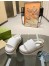 Gucci Platform Sandals in White GG Supreme Canvas 