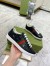 Gucci Men's Ace Sneakers in Black Signature Leather with Web