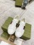 Gucci Women's Ace White Sneakers with Blue & Red Web