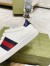 Gucci Women's Ace White Sneakers with Blue & Red Web