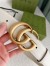 Gucci White Leather Belt 38MM with Antiqued Brass Double G Buckle