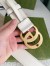 Gucci White Leather Belt 38MM with Antiqued Brass Double G Buckle