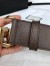 Gucci Brown Grained Leather Belt 38MM with Double G Buckle