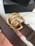 Gucci Brown Grained Leather Belt 38MM with Double G Buckle