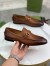 Gucci Men's Jordaan Loafers in Brown Leather