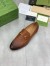 Gucci Men's Jordaan Loafers in Brown Leather
