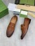 Gucci Men's Jordaan Loafers in Brown Leather
