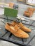 Gucci Men's Jordaan Loafers in Brown Suede Leather