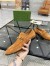 Gucci Men's Jordaan Loafers in Brown Suede Leather