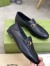 Gucci Men's Horsebit Slip-on Loafer in Black Leather