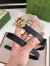 Gucci GG Marmont Thin Belt 20MM in Black Leather