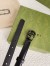 Gucci GG Marmont Belt 20MM in Black Leather with Black Buckle