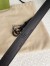 Gucci GG Marmont Belt 20MM in Black Leather with Black Buckle