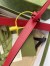 Gucci GG Marmont Thin Belt 20MM in Red Leather with Shiny Buckle