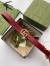 Gucci GG Marmont Thin Belt 20MM in Red Leather with Shiny Buckle