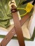 Gucci GG Marmont Thin Belt 20MM in Tan Leather