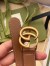 Gucci GG Marmont Thin Belt 20MM in Tan Leather