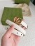 Gucci GG Marmont Thin Belt 20MM in White Leather