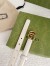 Gucci GG Marmont Thin Belt 20MM in White Leather
