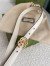 Gucci GG Marmont Thin Belt 20MM in White Leather with Shiny Buckle