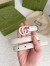 Gucci GG Marmont Belt 20MM in White Leather with White Buckle