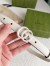 Gucci GG Marmont Belt 20MM in White Leather with White Buckle