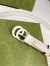 Gucci GG Marmont Belt 20MM in White Leather with White Buckle