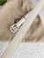 Gucci GG Marmont Belt 20MM in White Leather with White Buckle