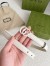 Gucci GG Marmont Belt 20MM in White Leather with White Buckle